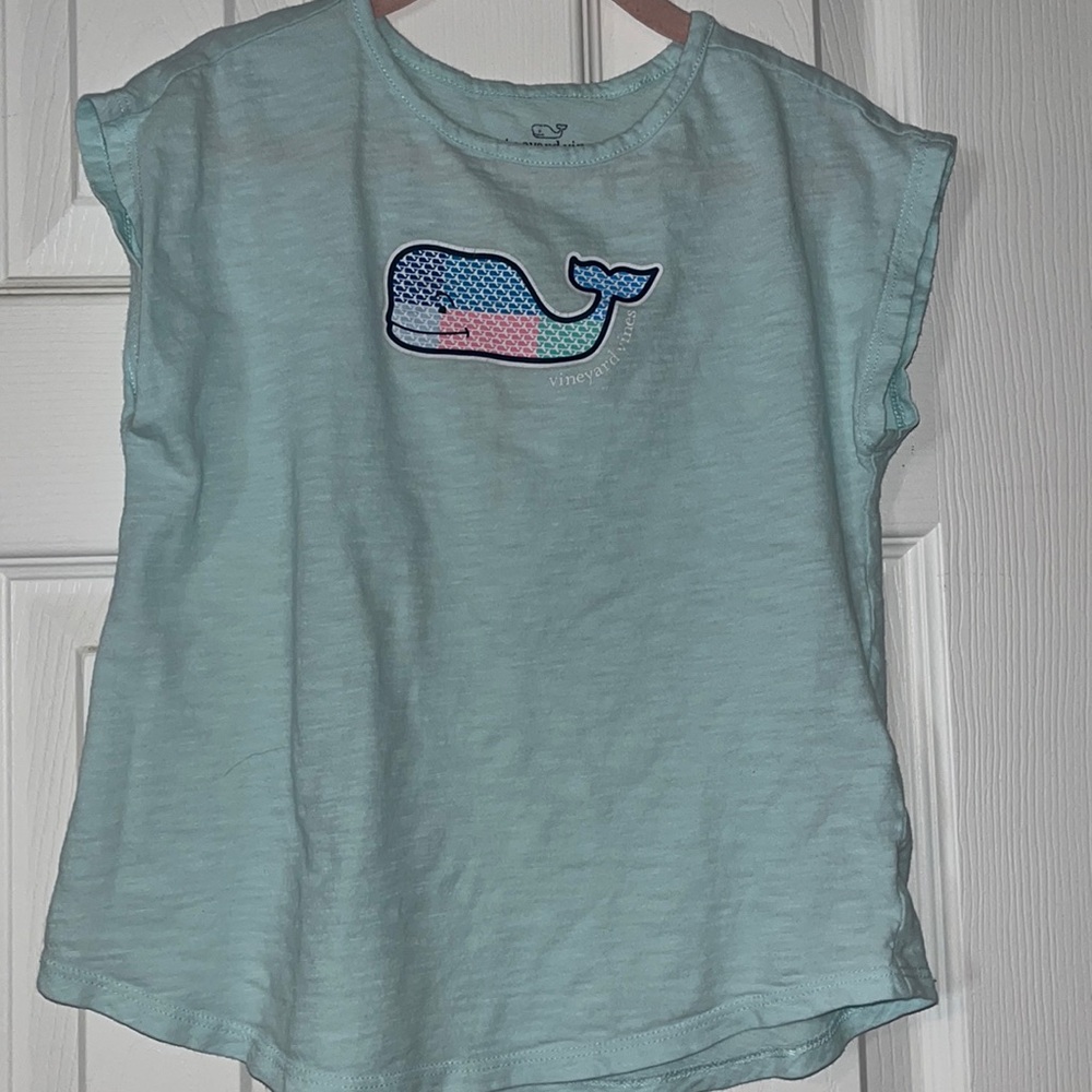 Vineyard vines Teal shirt girl XS (4/5)